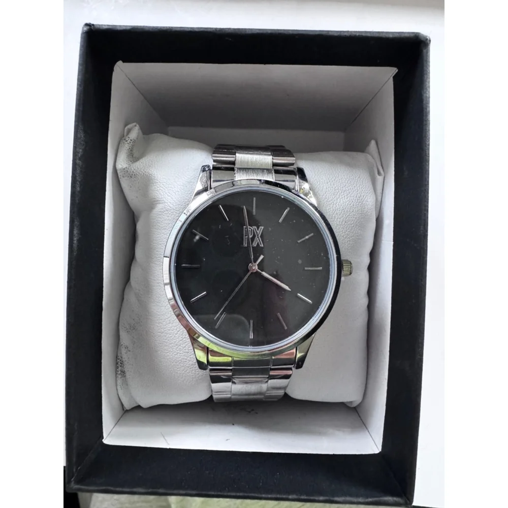 Men’s PX‎ Silver Watch - Minimalist Design, Stainless Steel Band, New in Box